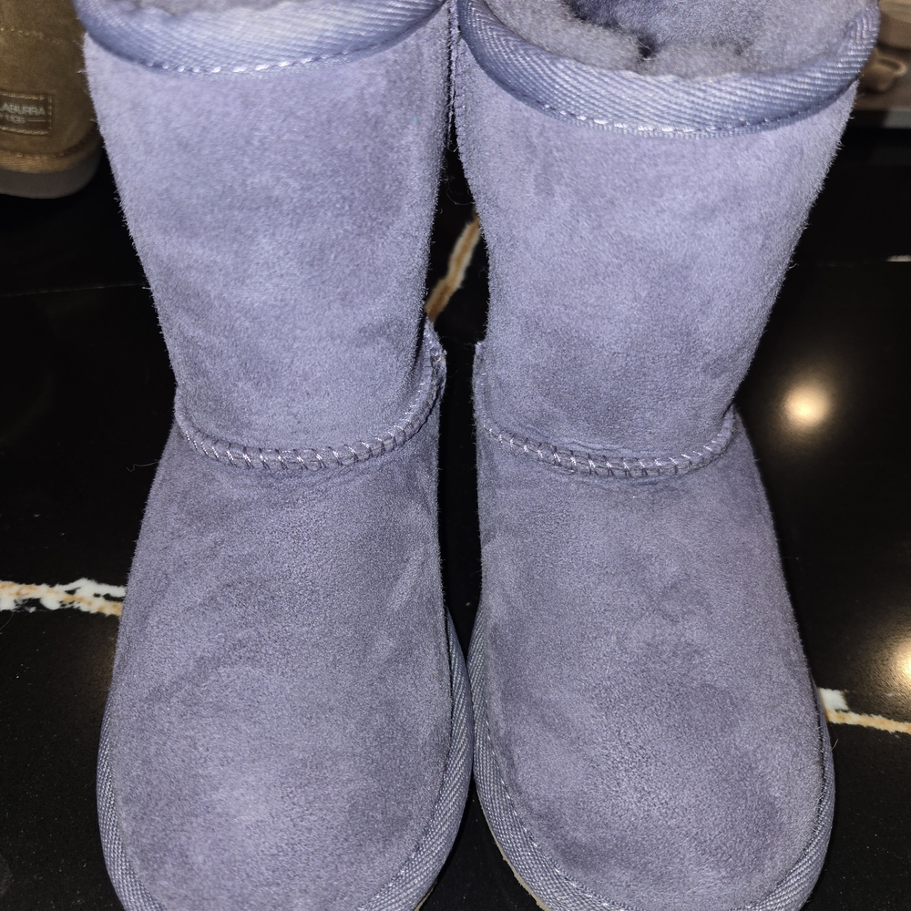 Toddler Girls Cozy Purple Suede Boots